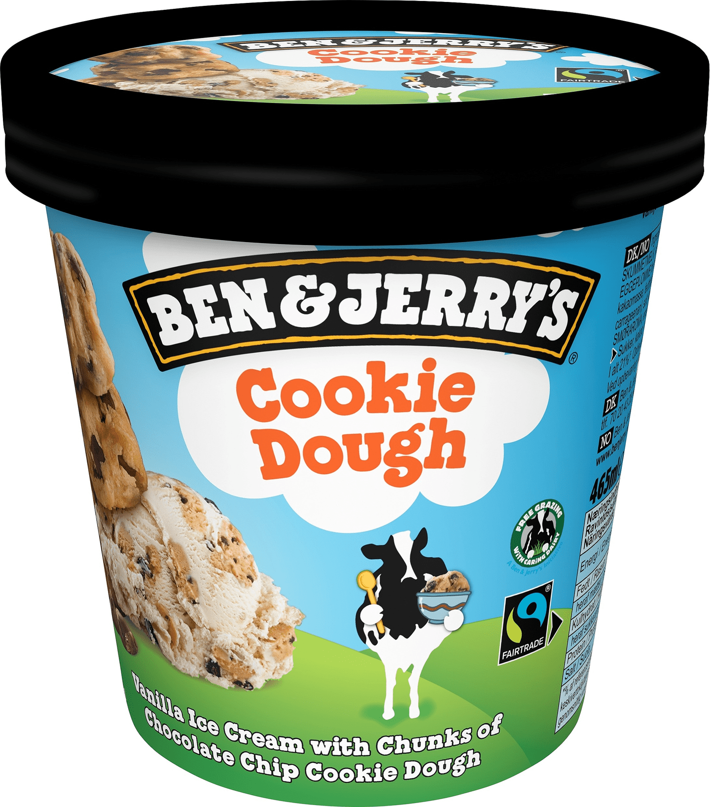 B&J Cookie Dough 465 ml. – 8 stk. í pk.