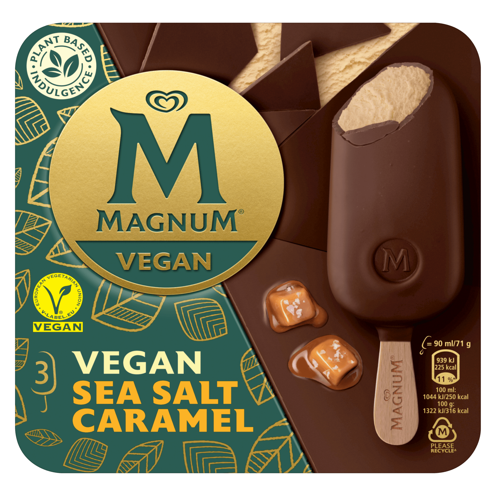 Magnum Vegan Sea Salt & Caramel Hpk 3 stk. -10 ein. í pk.