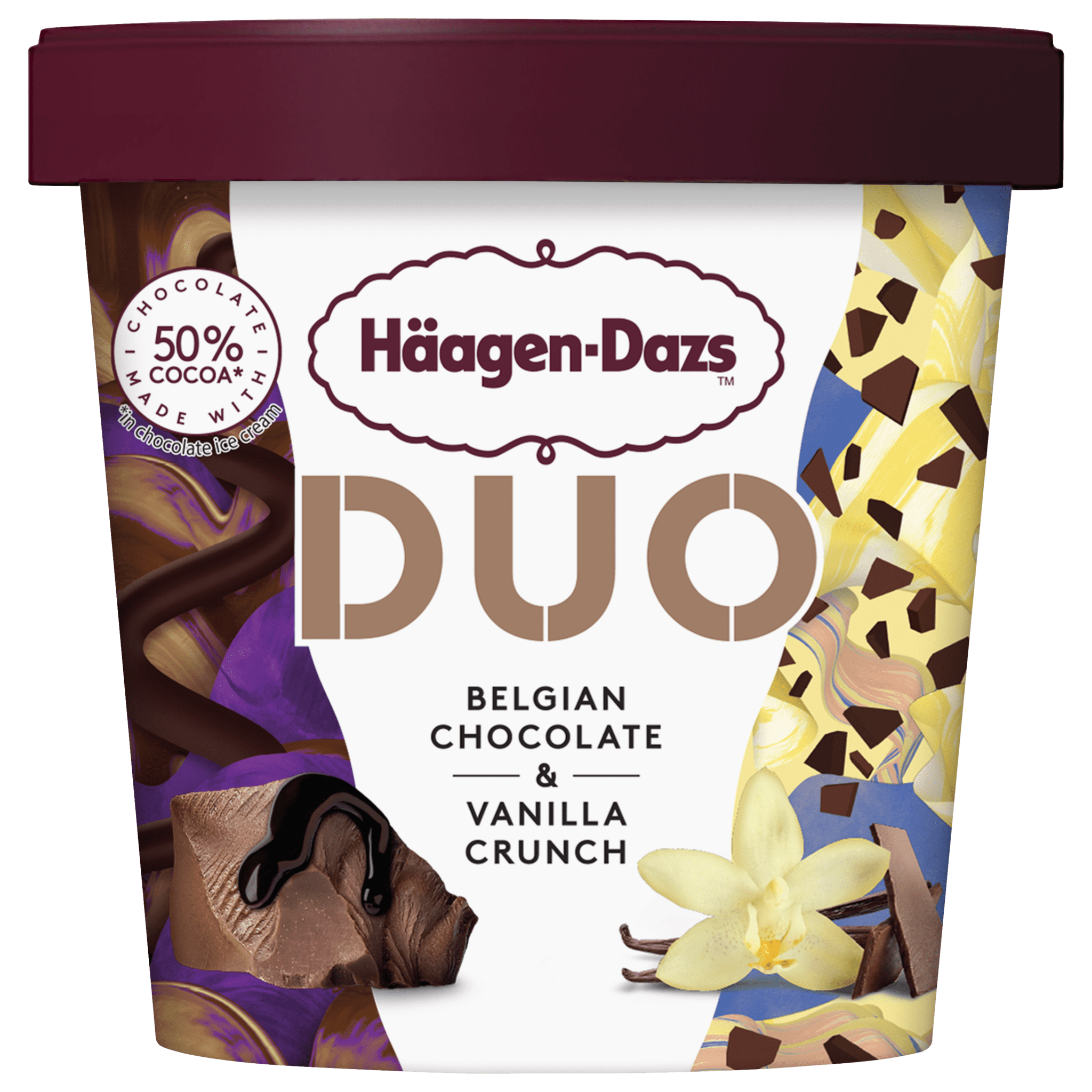 HD Duo Belgian Chocolate & Vanilla 420 ml. - 8 stk í pk.