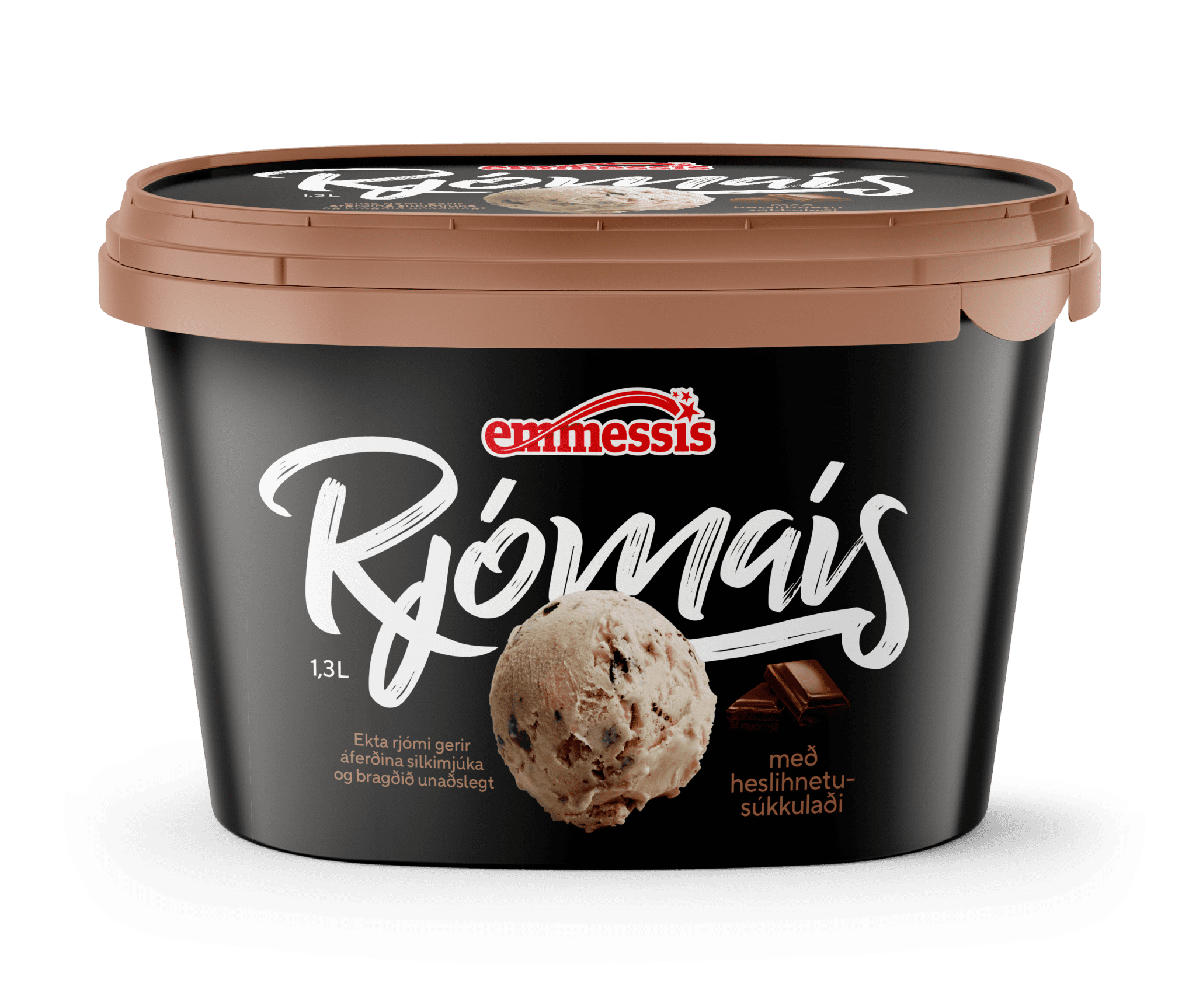 Rjómaís Heslihnetusúkkulaði 1,3 ltr 4 ein í pk.