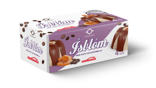 Ísblóm með kaffi og karamellu