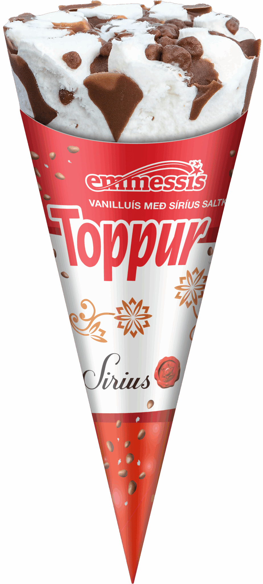 Karamellukurltoppur Siríus 125 ml - 16 stk