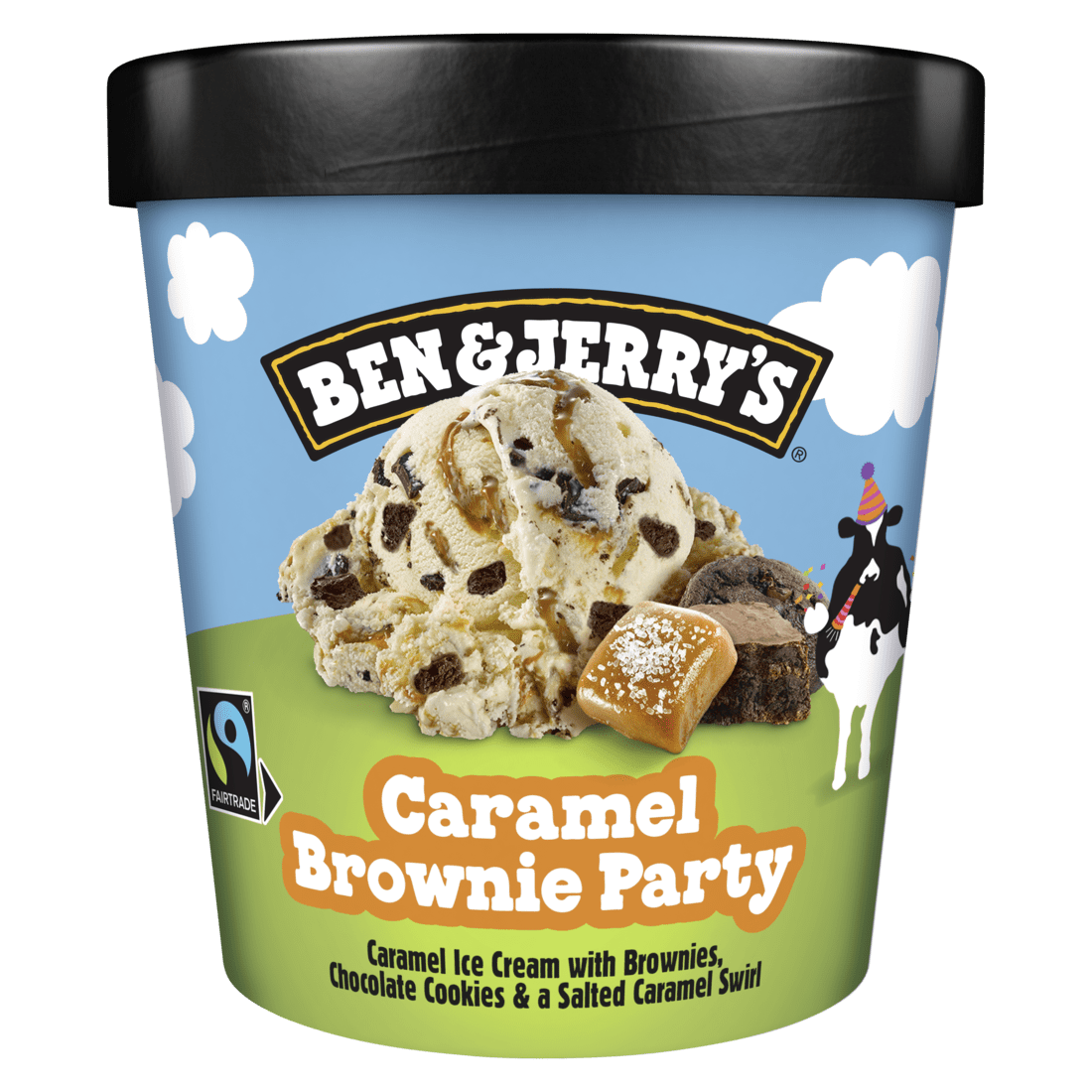 B&J Caramel Brownie Party 465ml - 8 stk í pk
