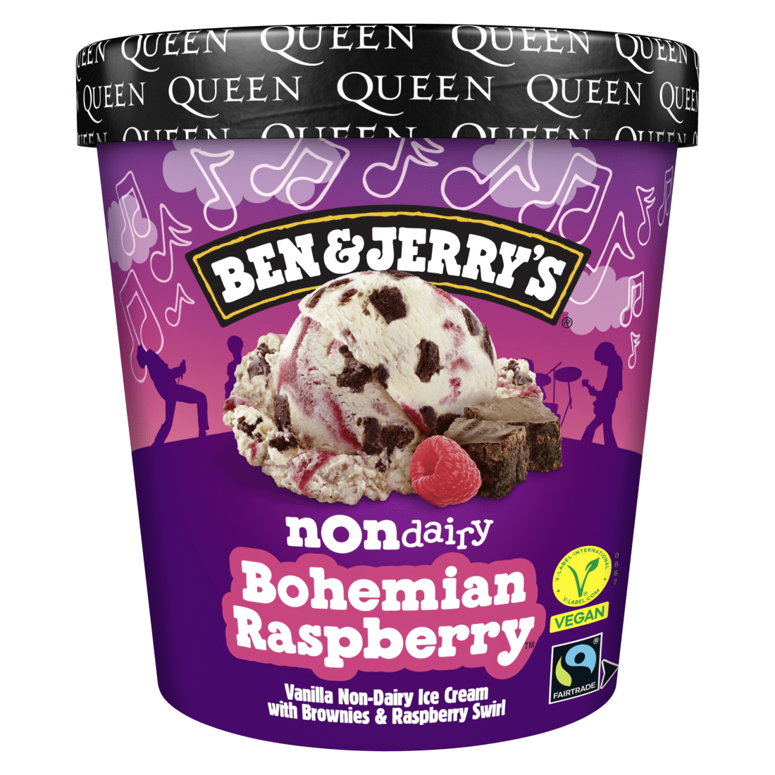Ben & Jerry’s Non-Dairy Bohemian Raspberry 465 ml – 8 stk í pakka