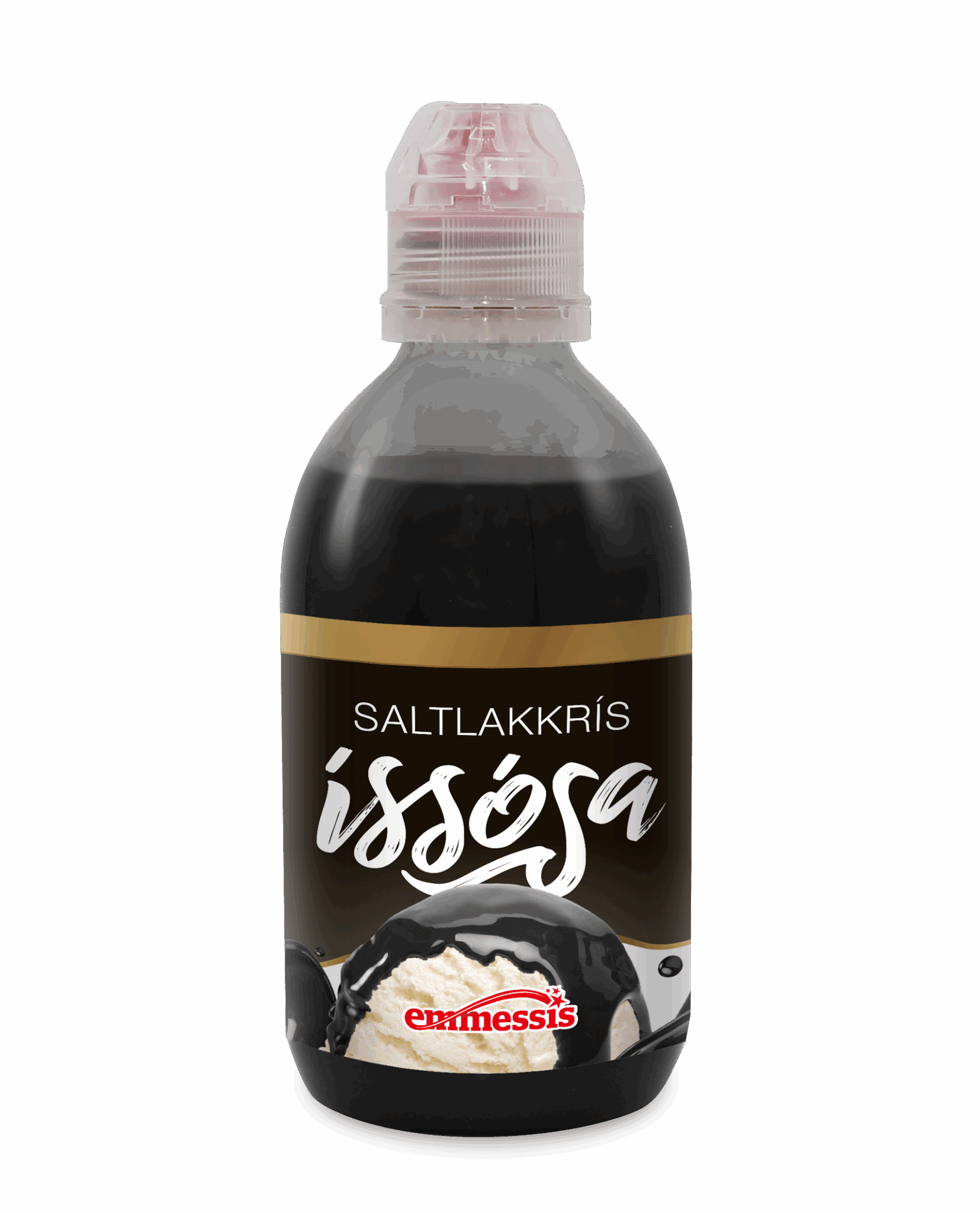 Saltlakkrís íssósa 280 ml-8 ein. í pk