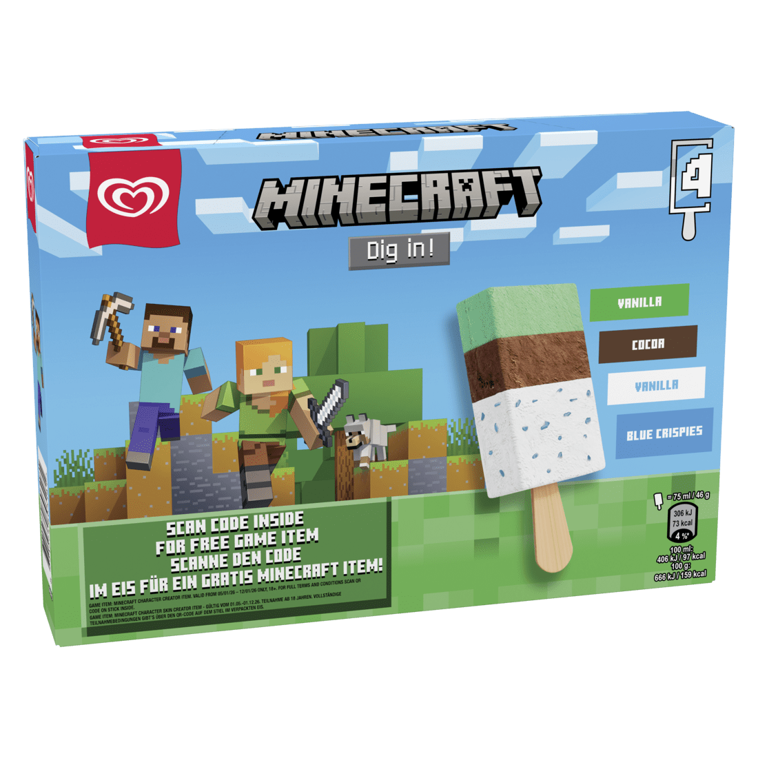 Frisko Minecraft Hpk 4x75ml – 6 ein. í pk